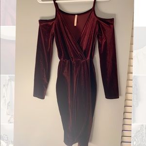 Sleeved Velvet Dress